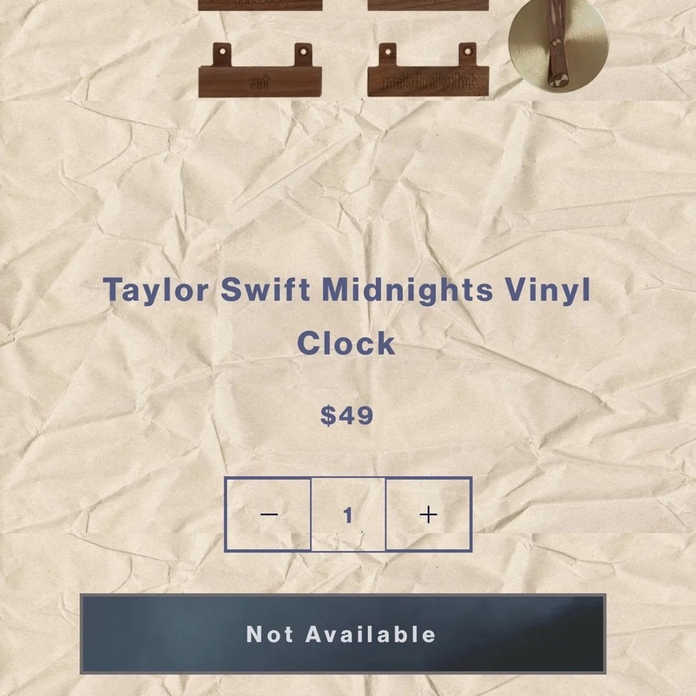 BRAND NEW TAYLOR SWIFT MIDNIGHTS VINYL CLOCK SOLD OUT